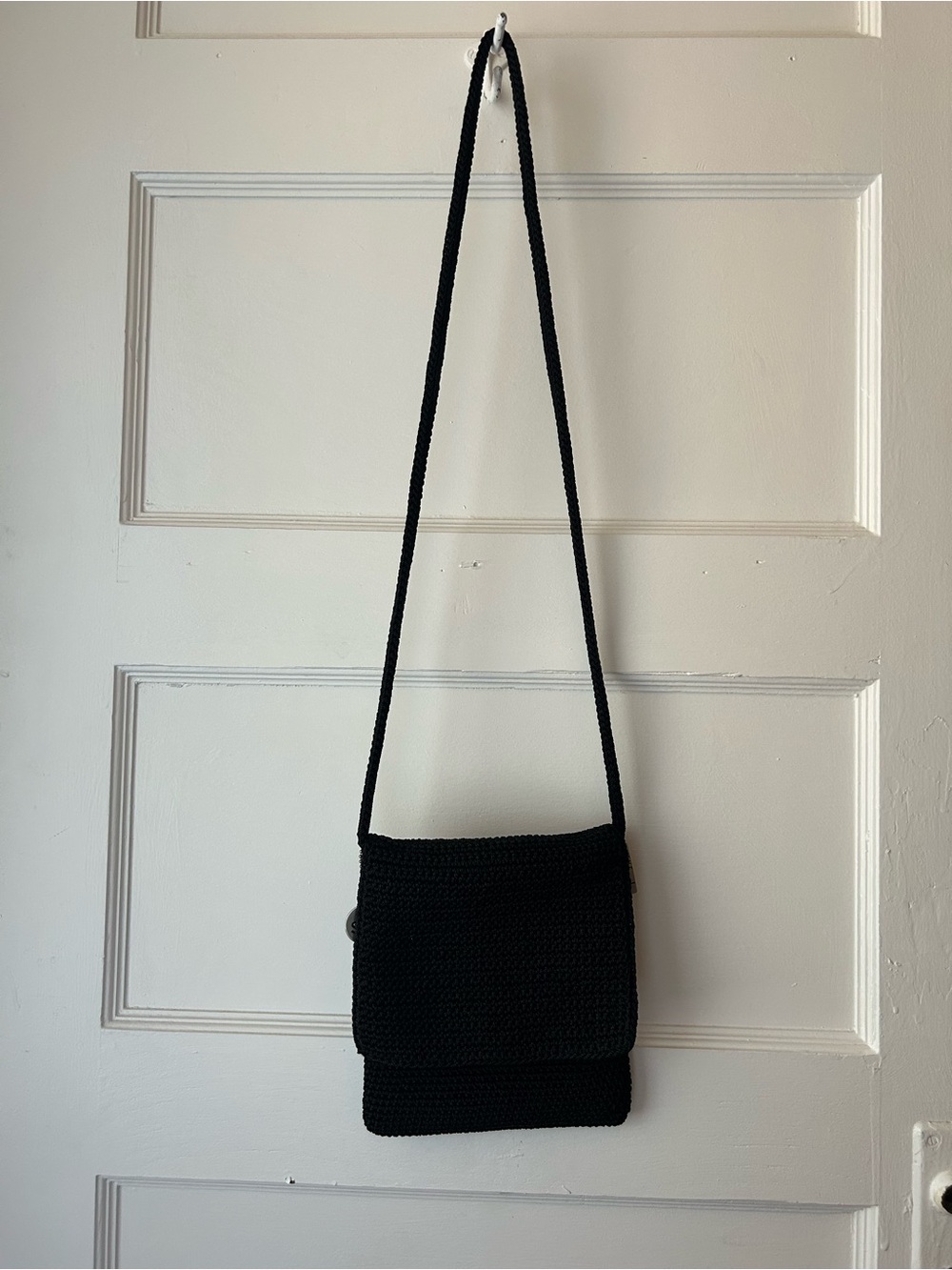 The Sak Black Knit Crossbody Bag